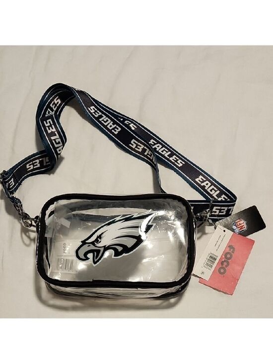Foco Handbags - FOCO Clear Messenger Bag with Black Trim